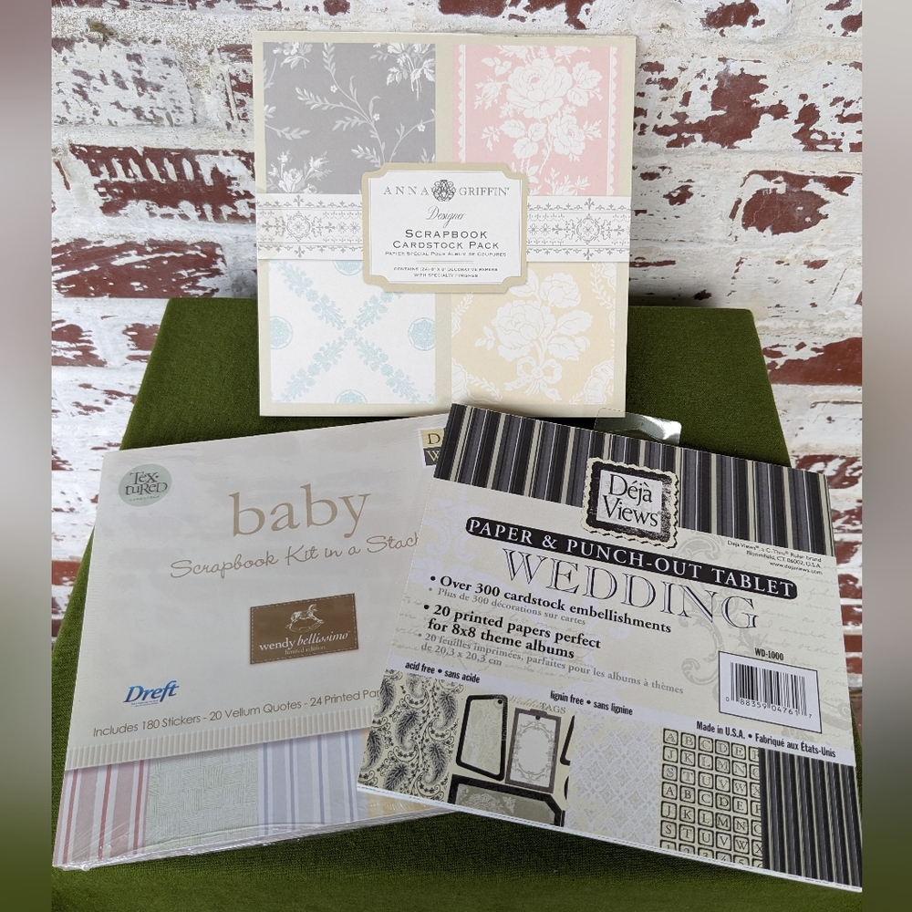 Cardstock Scrapbook Paper - 8"x8" - 3 Packs